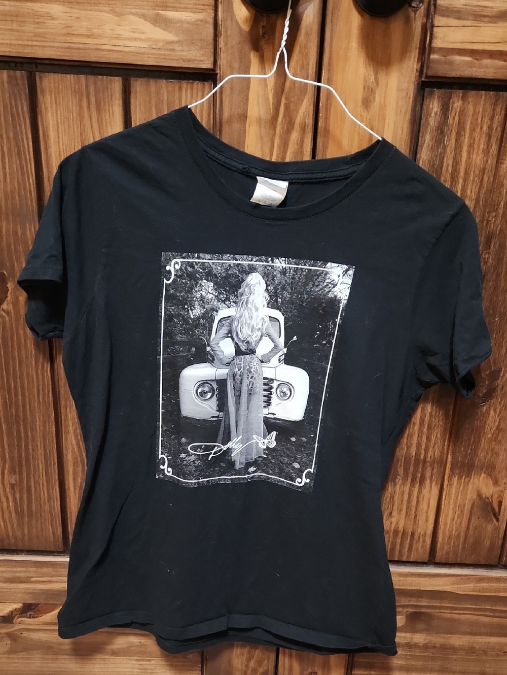 Dolly Black Graphic Short Sleeve Women's Top